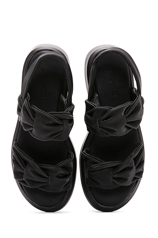 Kadın Siyah Bilekten Bantlı Sandalet 24SFE485218 - Görsel 8