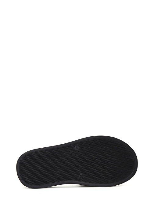 Derimod Derimod Kadın Siyah Örgü Deri Comfort Terlik 24SFD360329 Sandalet & Terlik | Boyner Siyah - 5. görsel