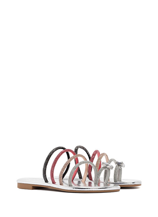 Derimod Derimod Kadın Çok Renkli Taşlı Parmak Arası Terlik 24SFE4513TS Sandalet & Terlik | Boyner Renkli - 4. görsel