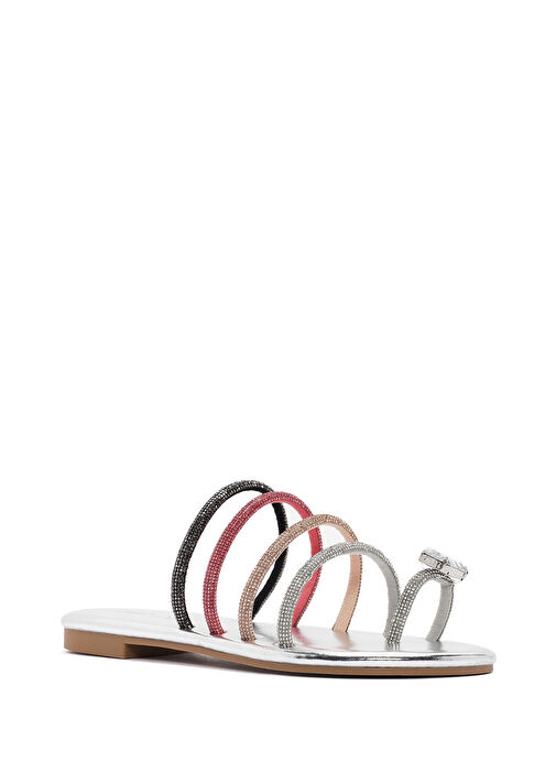 Derimod Derimod Kadın Çok Renkli Taşlı Parmak Arası Terlik 24SFE4513TS Sandalet & Terlik | Boyner Renkli - 6. görsel