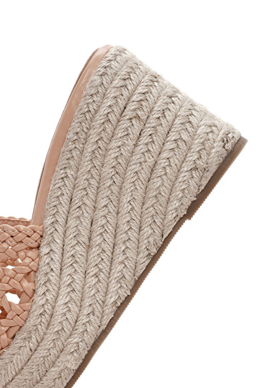 Kadın Bej Dolgu Topuklu Terlik 24SFE451618 - Görsel 9