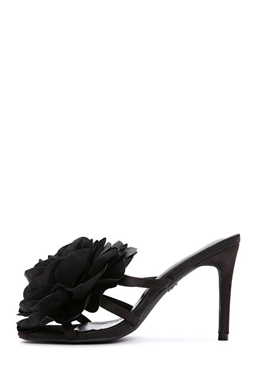 Derimod Derimod Siyah Pembe Kadın Topuklu Terlik 24SFE451414 Sandalet & Terlik | Boyner Siyah - 4. görsel