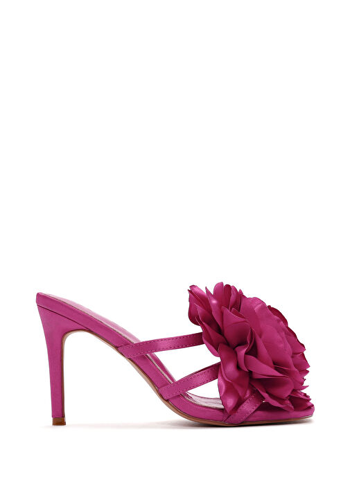 Derimod Derimod Kadın Pembe Aksesuar Detaylı İnce Topuklu Terlik 24SFE451414 Sandalet & Terlik | Boyner Pembe - 2. görsel