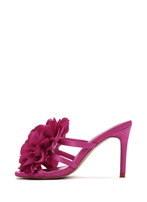 Derimod Derimod Kadın Pembe Aksesuar Detaylı İnce Topuklu Terlik 24SFE451414 Sandalet & Terlik | Boyner Pembe - 4. görsel