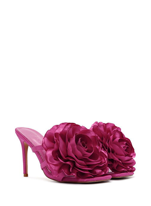 Derimod Derimod Kadın Pembe Aksesuar Detaylı İnce Topuklu Terlik 24SFE451414 Sandalet & Terlik | Boyner Pembe - 5. görsel