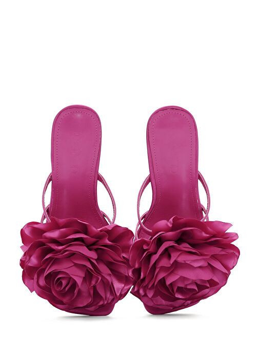 Derimod Derimod Kadın Pembe Aksesuar Detaylı İnce Topuklu Terlik 24SFE451414 Sandalet & Terlik | Boyner Pembe - 9. görsel