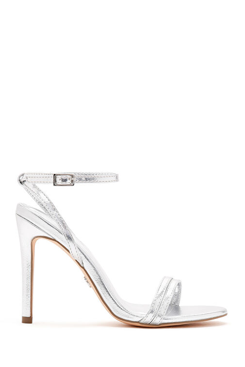 Derimod Derimod Kadın Gümüş Bilekten Bantlı Yüksek Topuklu Sandalet 24SFE491132 Sandalet & Terlik | Boyner Gümüş - 2. görsel