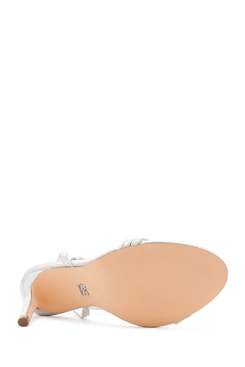 Derimod Derimod Kadın Gümüş Bilekten Bantlı Yüksek Topuklu Sandalet 24SFE491132 Sandalet & Terlik | Boyner Gümüş - 6. görsel