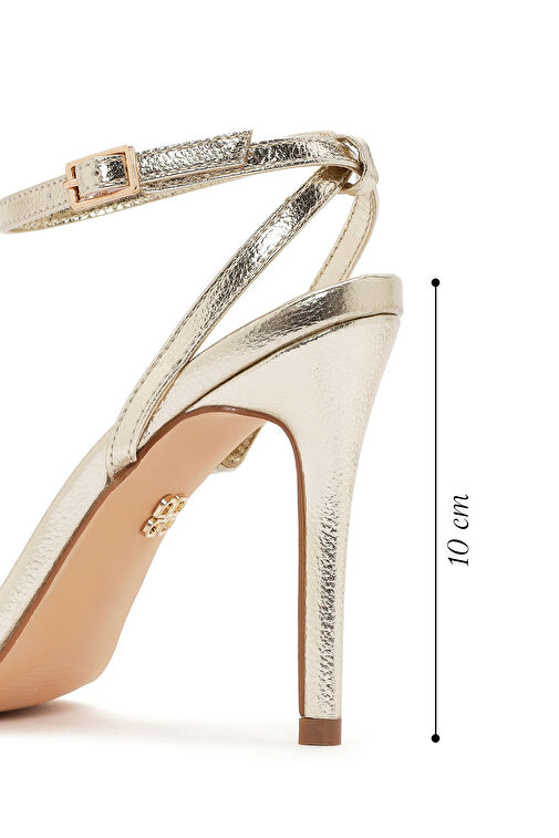 Derimod Derimod Kadın Altın Bilekten Bantlı Yüksek Topuklu Sandalet 24SFE491132 Sandalet & Terlik | Boyner Altın - 3. görsel