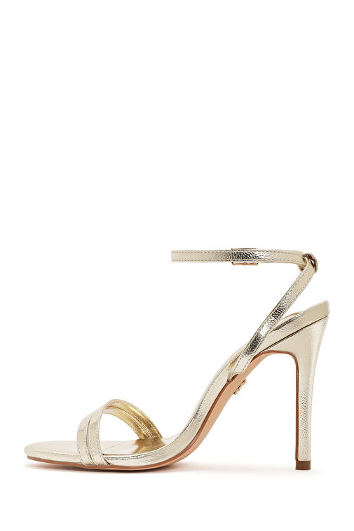 Derimod Derimod Kadın Altın Bilekten Bantlı Yüksek Topuklu Sandalet 24SFE491132 Sandalet & Terlik | Boyner Altın - 4. görsel