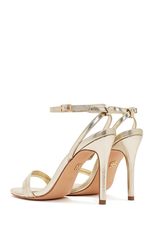 Derimod Derimod Kadın Altın Bilekten Bantlı Yüksek Topuklu Sandalet 24SFE491132 Sandalet & Terlik | Boyner Altın - 7. görsel