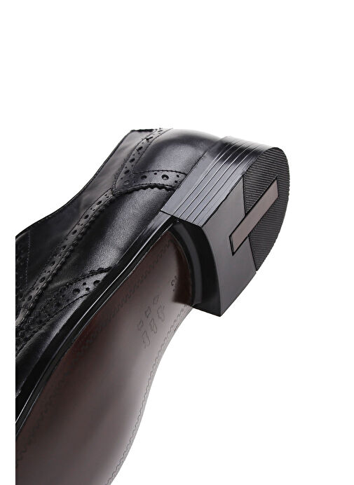 Erkek Siyah Deri Klasik Ayakkabı 24SFD620318 - Görsel 8