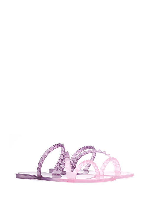 Derimod Derimod Kadın Mor Şeffaf Jelly Terlik 24SFE4922PV Sandalet & Terlik | Boyner Mor - 4. görsel