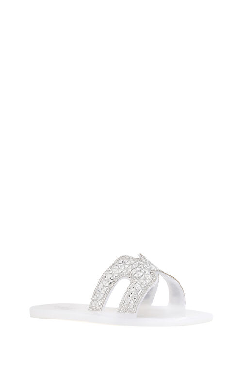 Kadın Beyaz Taşlı Jelly Terlik 24SFE4919PV - Görsel 6