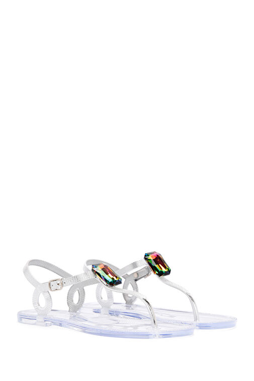 Derimod Derimod Kadın Şeffaf Jelly Parmak Arası Sandalet 24SFE4931PV Sandalet & Terlik | Boyner Şeffaf - 5. görsel