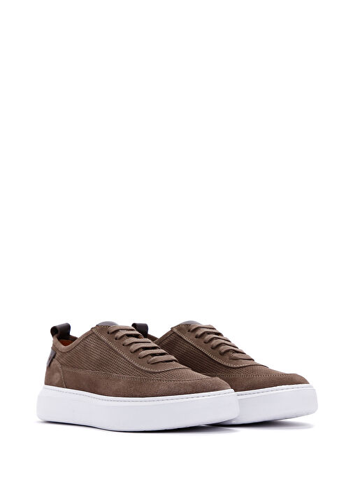 Derimod Derimod Erkek Vizon Bağcıklı Kalın Tabanlı Süet Deri Sneaker 24SFD613510 Boyner'de! Vizon - 4. görsel