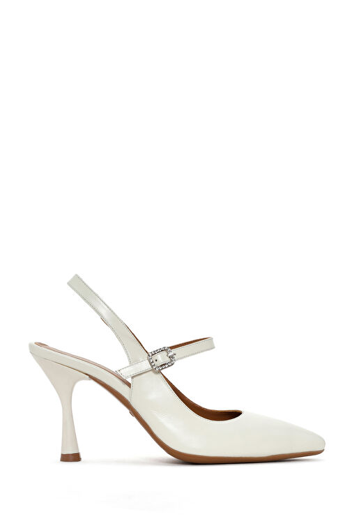 Derimod Derimod Bej Kadın Deri Topuklu Ayakkabı 24SFD132318 | Boyner Bej - 2. görsel