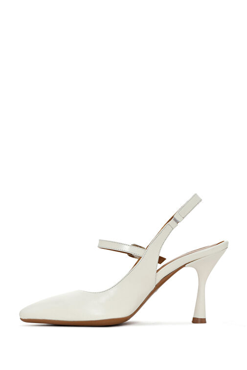 Derimod Derimod Bej Kadın Deri Topuklu Ayakkabı 24SFD132318 | Boyner Bej - 4. görsel