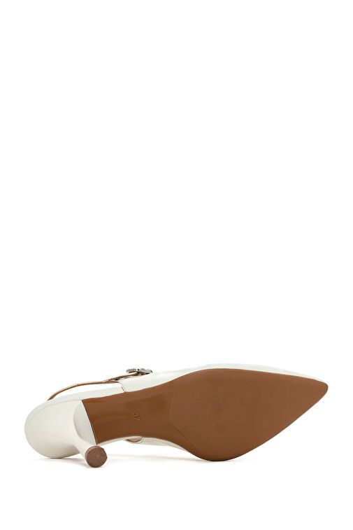 Derimod Derimod Bej Kadın Deri Topuklu Ayakkabı 24SFD132318 | Boyner Bej - 6. görsel