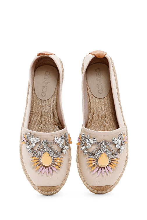 Derimod Derimod Kadın Bej Taşlı Espadril 24SFD20576F Boyner'de! Bej - 7. görsel
