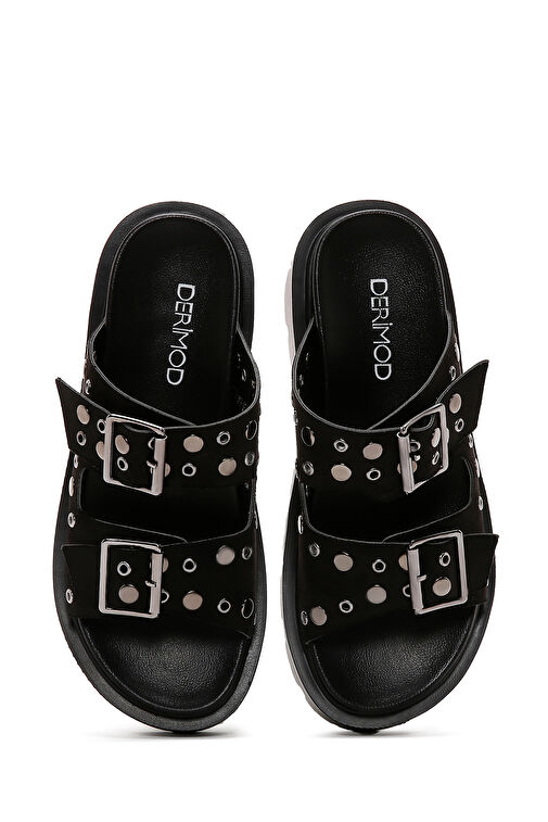 Derimod Derimod Kadın Siyah Kalın Tabanlı Terlik 24SFE400018 Sandalet & Terlik | Boyner Siyah - 7. görsel