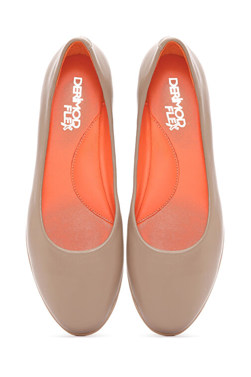 Derimod Derimod Flex Kadın Bej Deri Babet 24SFD405518 | Boyner Bej - 8. görsel