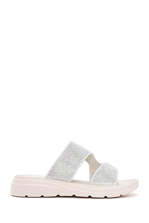 Kadın Gümüş Taşlı Comfort Terlik 24SFE464214 - Görsel 2