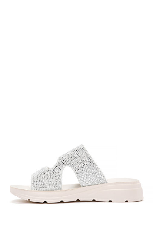 Kadın Gümüş Taşlı Comfort Terlik 24SFE464214 - Görsel 3