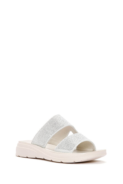 Kadın Gümüş Taşlı Comfort Terlik 24SFE464214 - Görsel 7