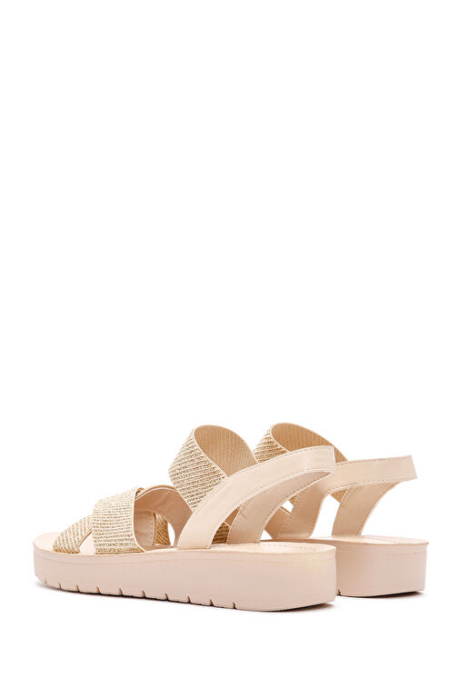 Kadın Bej Bilekten Bantlı Sandalet 24SFE465014 - Görsel 6