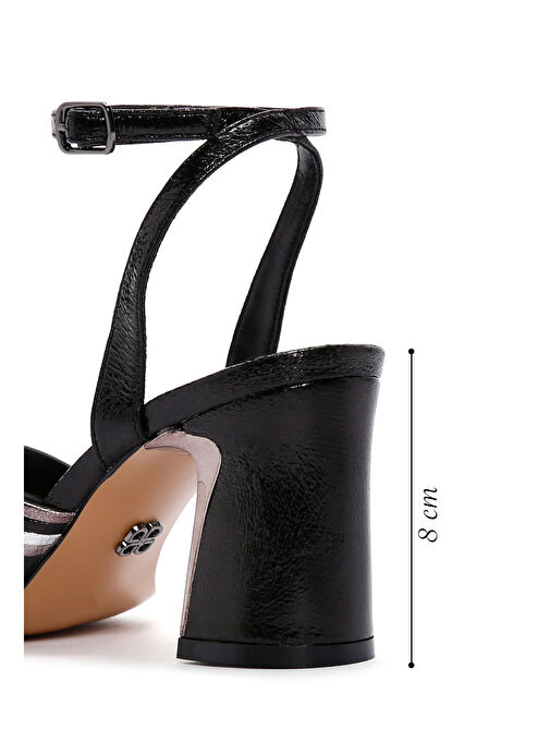Derimod Derimod Kadın Siyah Bilekten Bantlı Metalik Topuklu Sandalet 24SFE465832 Sandalet & Terlik | Boyner Siyah - 3. görsel