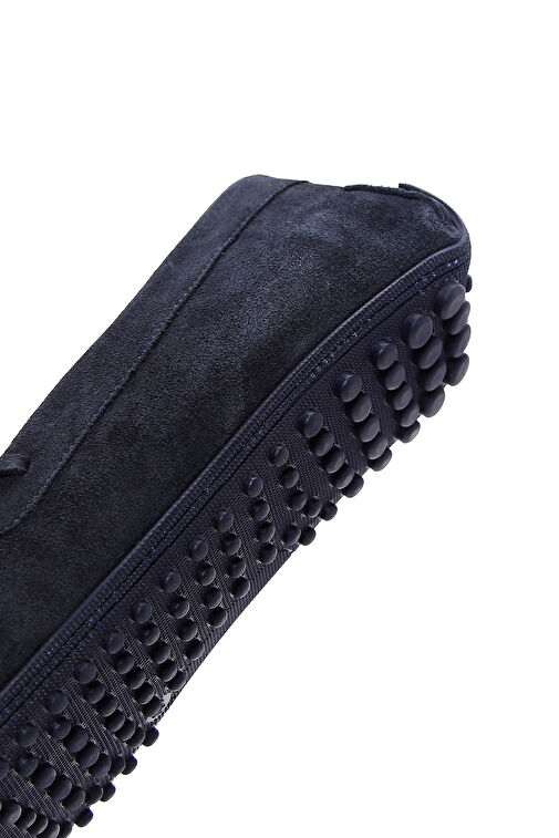 Erkek Lacivert Süet Deri Casual Loafer 24SFD630010 - Görsel 8