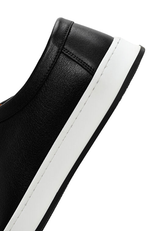 Erkek Siyah Bağcıklı Deri Casual Ayakkabı 24SFD632018 - Görsel 8