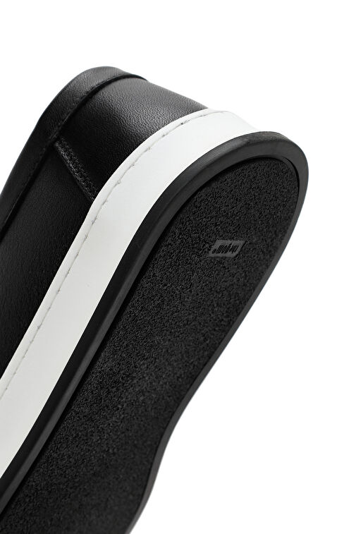 Erkek Siyah Bağcıklı Deri Casual Ayakkabı 24SFD632018 - Görsel 9