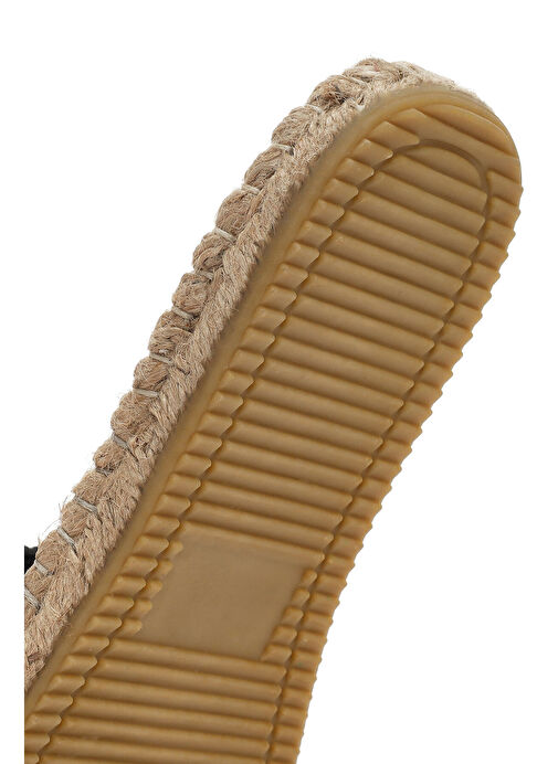 Derimod Siyah Kadın Deri Espadril 24SFD206129 - Görsel 9