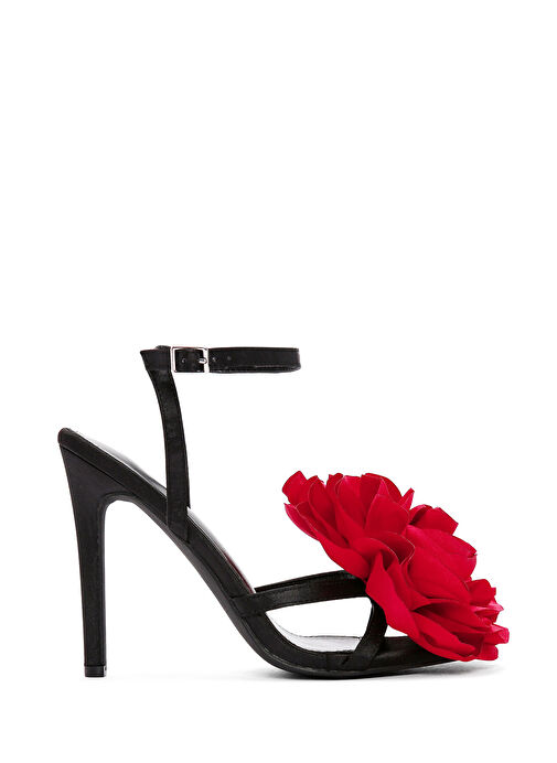 Derimod Derimod Kadın Siyah Bilekten Bantlı Aksesuar Detaylı İnce Topuklu Sandalet 24SFE45256F Sandalet & Terlik | Boyner Siyah - 2. görsel