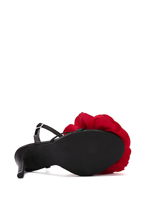 Derimod Derimod Kadın Siyah Bilekten Bantlı Aksesuar Detaylı İnce Topuklu Sandalet 24SFE45256F Sandalet & Terlik | Boyner Siyah - 6. görsel