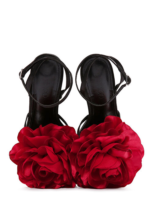 Derimod Derimod Kadın Siyah Bilekten Bantlı Aksesuar Detaylı İnce Topuklu Sandalet 24SFE45256F Sandalet & Terlik | Boyner Siyah - 8. görsel