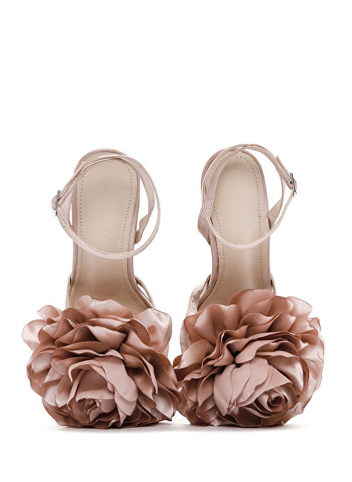 Derimod Derimod Bej Kadın Topuklu Sandalet 24SFE45256F Sandalet & Terlik | Boyner Bej - 9. görsel