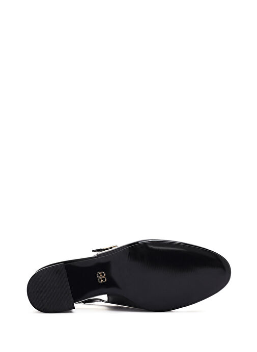 Derimod Derimod Kadın Siyah Arkası Açık Bantlı Topuklu Rugan Deri Stiletto 24SFD161016 | Boyner Siyah - 6. görsel