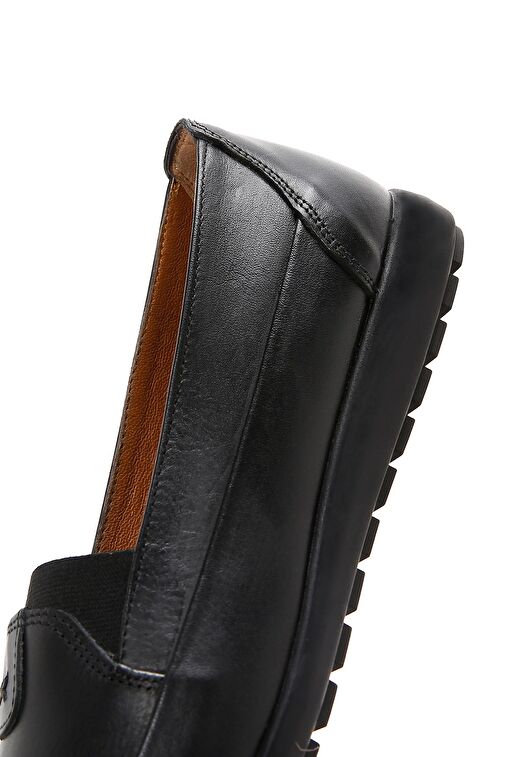Derimod Siyah Kadın Deri Loafer 24SFD410218 - Görsel 8