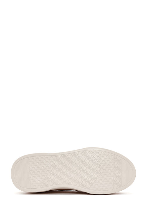 Kadın Krem Kalın Tabanlı Deri Loafer 24SFD2205FT - Görsel 5