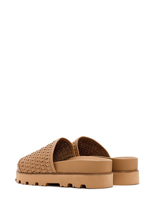 Derimod Kahverengi Kadın Deri Terlik 24SFD120529 - Görsel 6