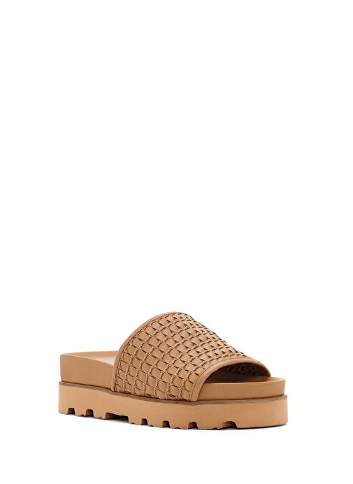 Derimod Kahverengi Kadın Deri Terlik 24SFD120529 - Görsel 7