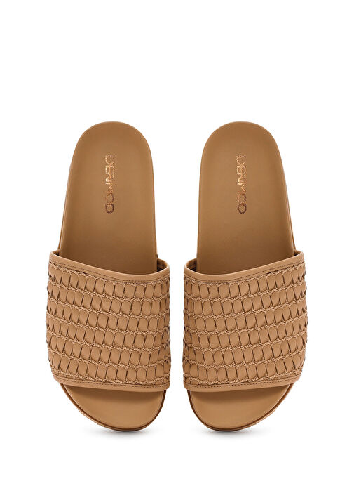 Derimod Kahverengi Kadın Deri Terlik 24SFD120529 - Görsel 8