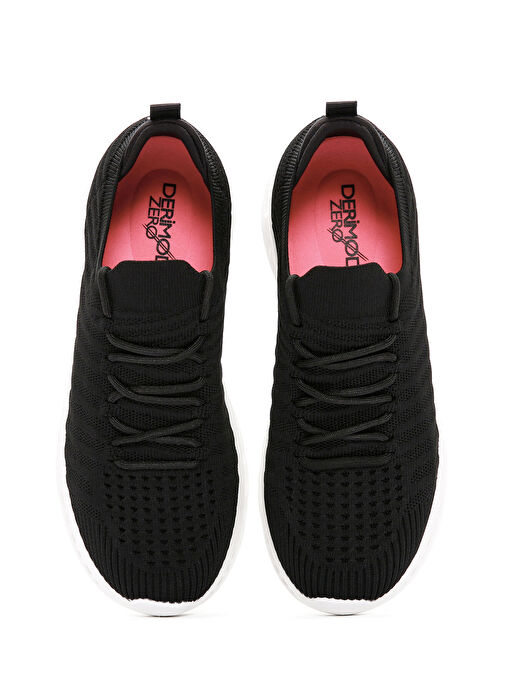 Derimod Derimod Zero Kadın Siyah Bağcıklı Kalın Tabanlı Sneaker 24SFD49636F | Boyner Siyah - 8. görsel