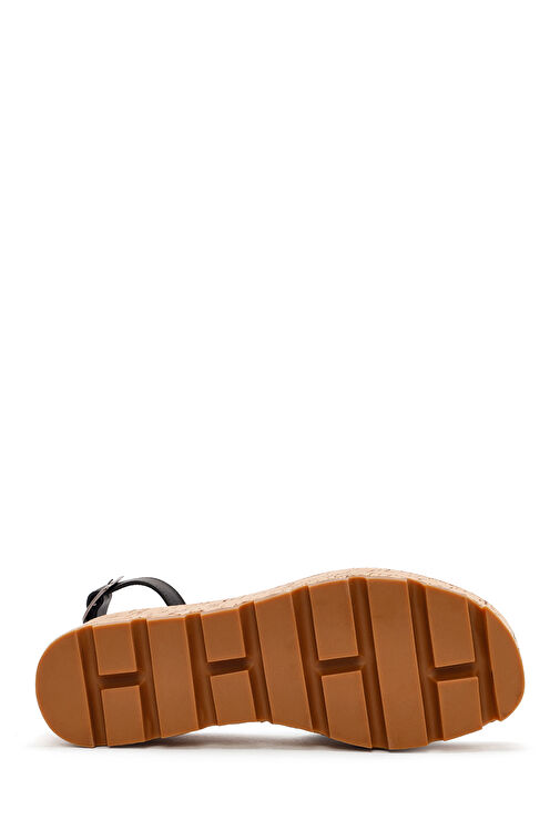 Derimod Derimod Kadın Siyah Bilekten Tokalı Kalın Tabanlı Deri Sandalet 24SFD181518 Sandalet & Terlik | Boyner Siyah - 6. görsel