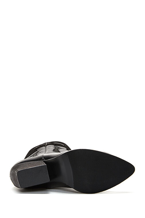 Derimod Derimod Kadın Siyah Topuklu Deri Kovboy Bot 24WFD183118 | Boyner Siyah - 6. görsel