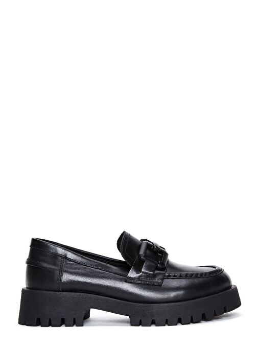 Derimod Derimod Kadın Siyah Deri Maskülen Loafer 24WFD180118 | Boyner Siyah - 2. görsel