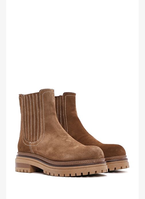 Kadın Taba Süet Deri Chelsea Bot 25WFD180210 - Görsel 5